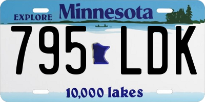 MN license plate 795LDK
