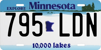 MN license plate 795LDN