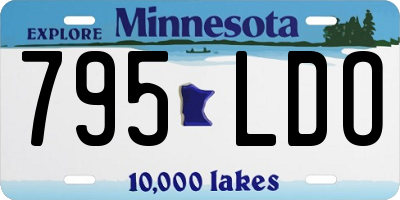 MN license plate 795LDO