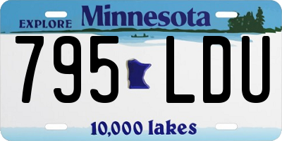 MN license plate 795LDU