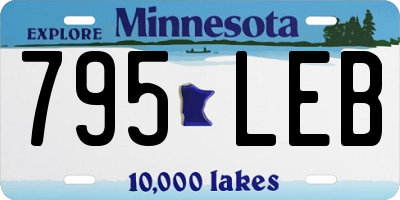 MN license plate 795LEB