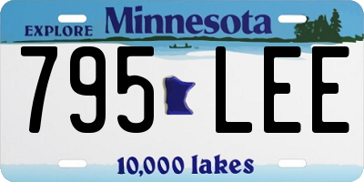 MN license plate 795LEE