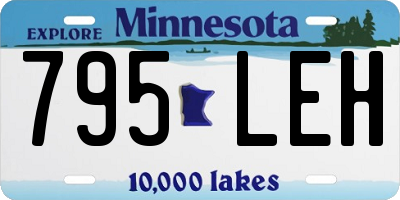 MN license plate 795LEH