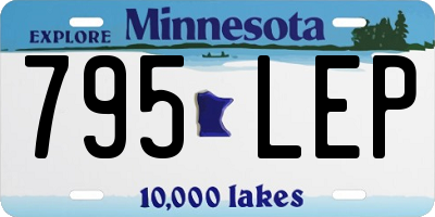 MN license plate 795LEP