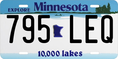 MN license plate 795LEQ