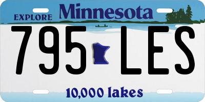 MN license plate 795LES