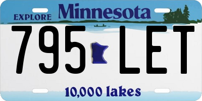 MN license plate 795LET