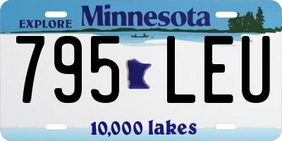 MN license plate 795LEU