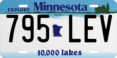 MN license plate 795LEV