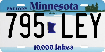MN license plate 795LEY