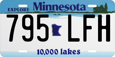 MN license plate 795LFH
