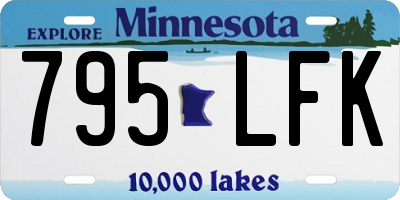 MN license plate 795LFK