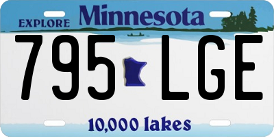 MN license plate 795LGE