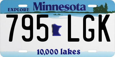 MN license plate 795LGK