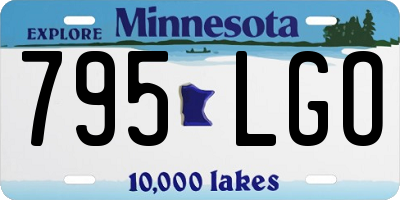 MN license plate 795LGO