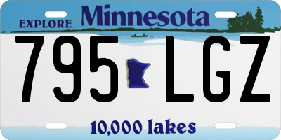 MN license plate 795LGZ