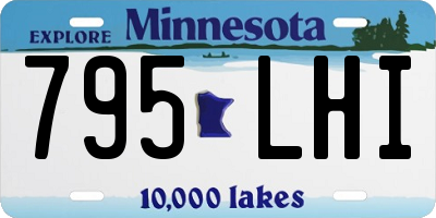 MN license plate 795LHI