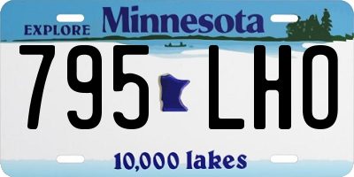 MN license plate 795LHO