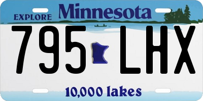 MN license plate 795LHX