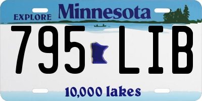 MN license plate 795LIB