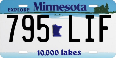 MN license plate 795LIF