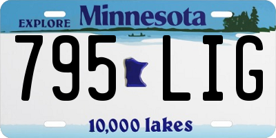 MN license plate 795LIG