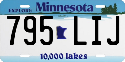 MN license plate 795LIJ