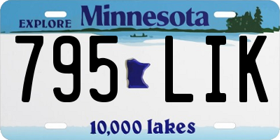 MN license plate 795LIK