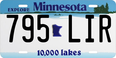 MN license plate 795LIR