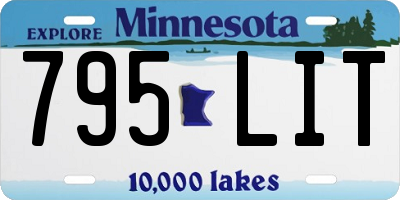 MN license plate 795LIT
