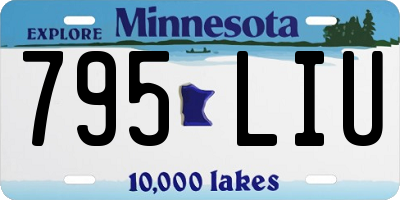 MN license plate 795LIU