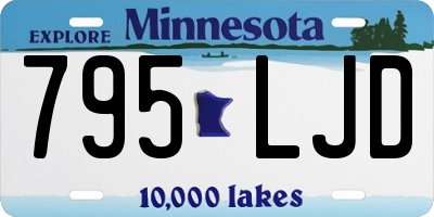 MN license plate 795LJD