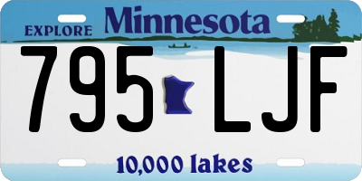 MN license plate 795LJF