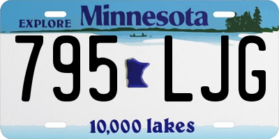 MN license plate 795LJG