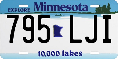MN license plate 795LJI