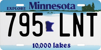 MN license plate 795LNT