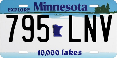 MN license plate 795LNV
