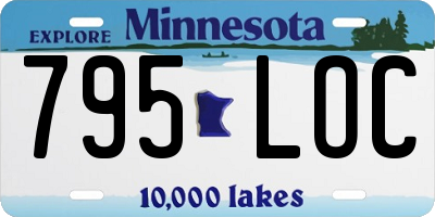 MN license plate 795LOC