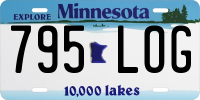 MN license plate 795LOG