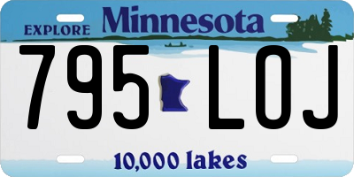 MN license plate 795LOJ