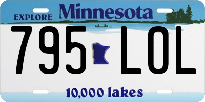 MN license plate 795LOL