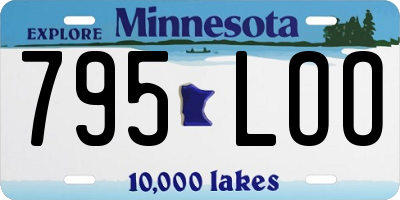 MN license plate 795LOO