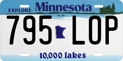 MN license plate 795LOP