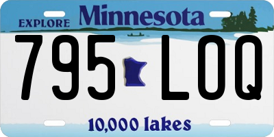 MN license plate 795LOQ
