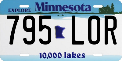 MN license plate 795LOR