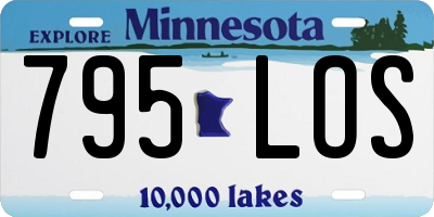MN license plate 795LOS