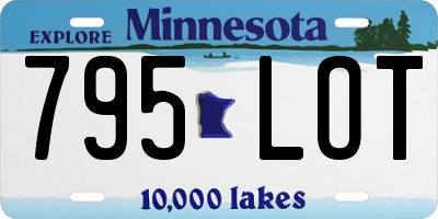 MN license plate 795LOT