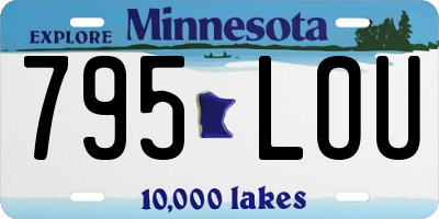 MN license plate 795LOU