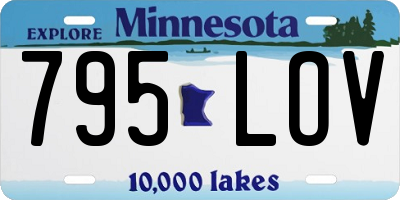 MN license plate 795LOV