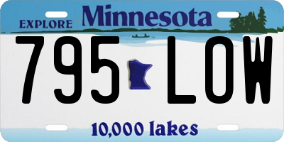 MN license plate 795LOW
